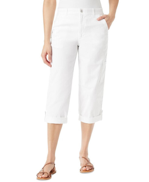 Women's Adjustable-Hem Cargo Capri Pants