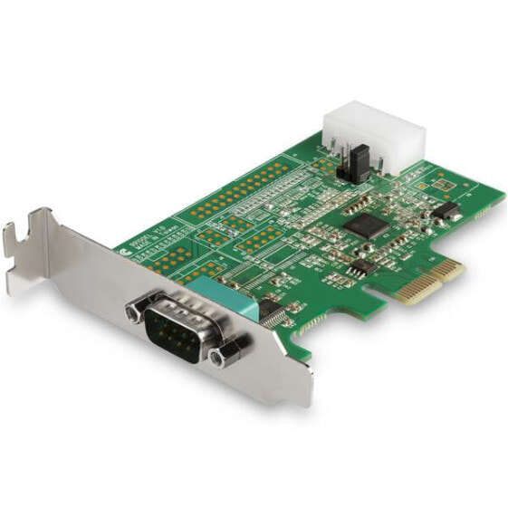 1-port PCI Express RS232 Serial Adapter Card - PCIe RS232 Serial Host Controller Card - PCIe to Serial DB9 - 16950 UART - Low Profile Expansion Card - Windows & Linux - PCIe - Serial - PCIe 1.1 - RS-232 - Green - 277385 h