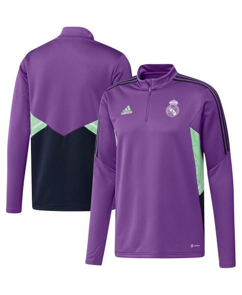Толстовка adidas Мужская Real Madrid Training AEROREADY с молнией до четверти, фиолетовая