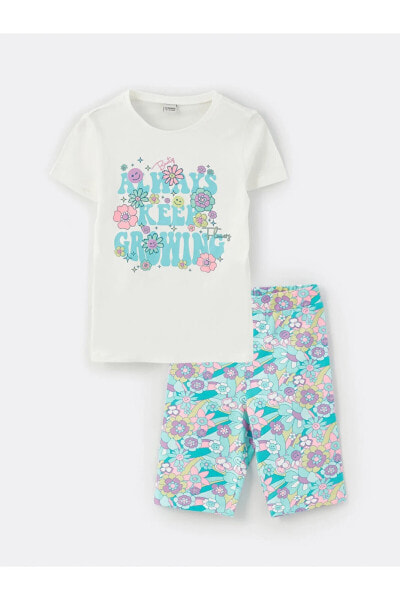 Костюм для малышей LC WAIKIKI Блузка с вырезом на велосипеде и футболка с короткими рукавами и леггинсы