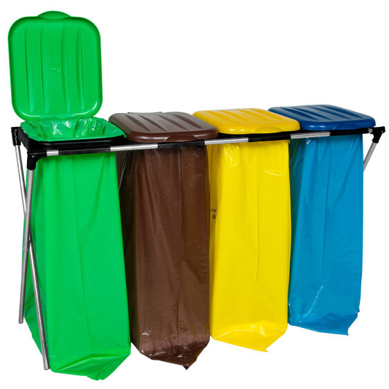 Stand for 120L garbage bags for segregation - 4 types of waste