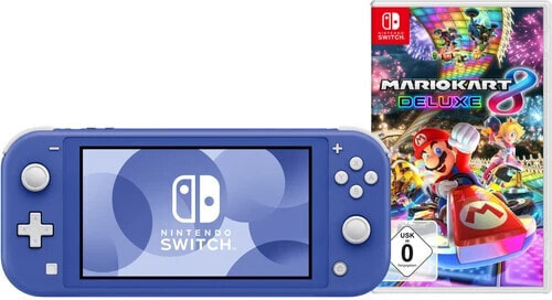 Nintendo Switch Lite Blue + Mario Kart 8 Deluxe Switch