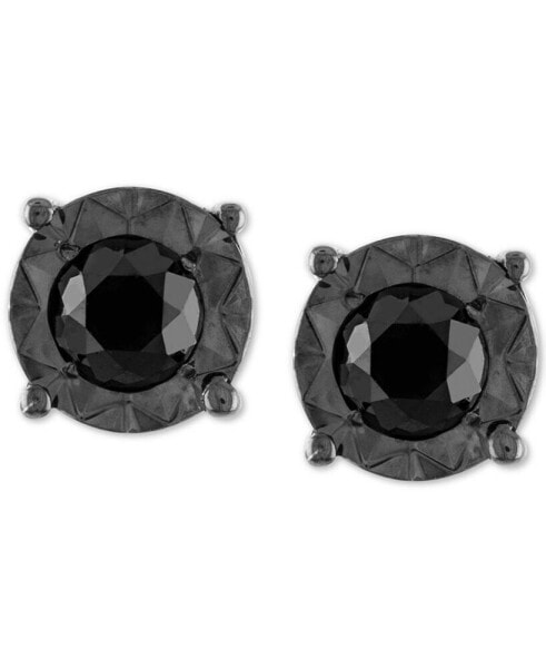 Black Diamond (1/2 ct. t.w.) Stud Earrings in Sterling Silver