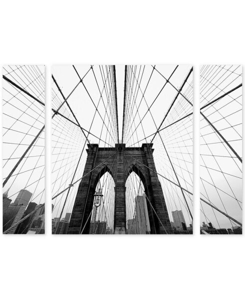 Nina Papiorek 'NYC Brooklyn Bridge' Multi Panel Art Set Large - 41" x 30" x 2"