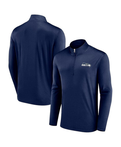 Men's College Navy Seattle Seahawks Underdog Quarter-Zip Jacket