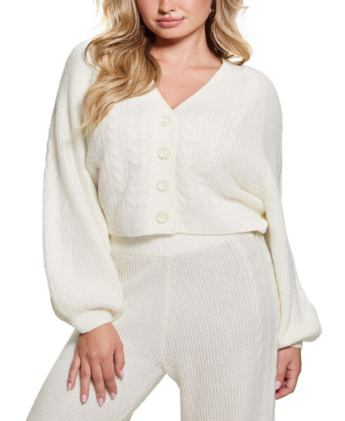 Women's Rylie Cropped Cable-Knit Cardigan