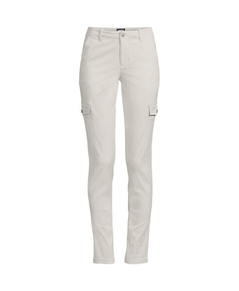 Petite Mid Rise Slim Cargo Chino Pants