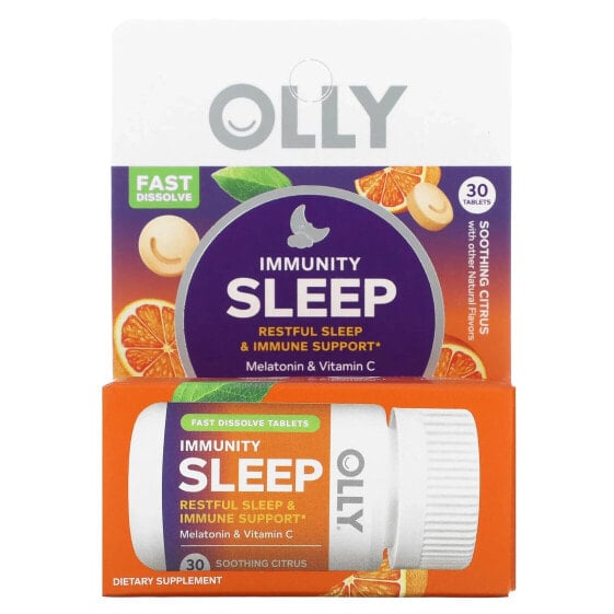 Витамины для здорового сна Olly Immunity Sleep, успокаивающий Цитрус, 30 таблеток