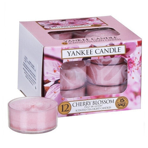 Yankee Candle Cherry Blossom Scented Tea Light Candle Свечи ароматические чайные с ароматом цветущей вишни 12 х 9,8 г