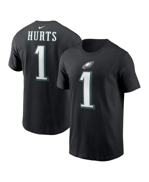 Men's Jalen Hurts Black Philadelphia Eagles Player Name and Number T-shirt