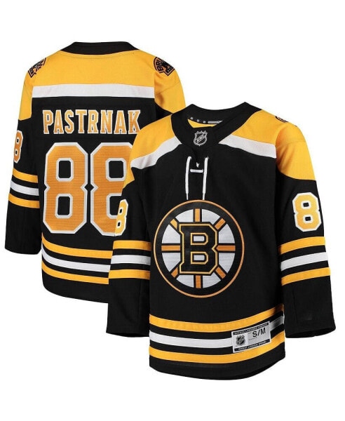 Футболка для малышей OuterStuff David Pastrnak Boston Bruins домашняя черная