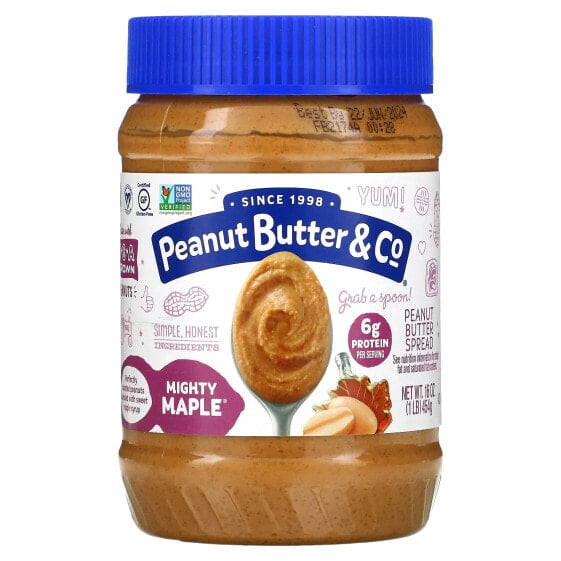 Peanut Butter Spread, Mighty Maple, 16 oz (454 g)