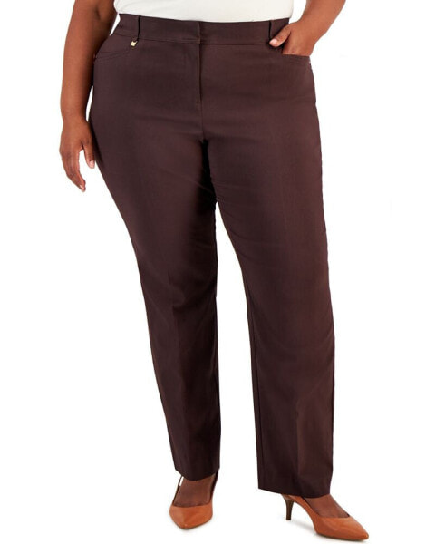 Plus & Petite Plus Size Tummy Control Curvy-Fit Pants, Created for Macy's