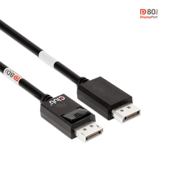 Club 3D DisplayPort 2.1 Bi-Directional VESA DP80 Certified Cable 4K120Hz 8K60Hz or 10K30Hz - Cable - Digital/Display/Video