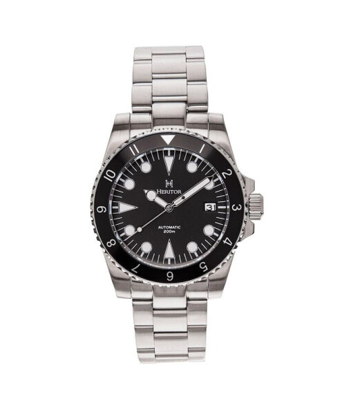 Men Luciano Stainless Steel Watch - Black, 41mm