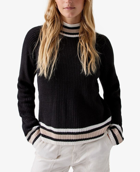 Women's Sporty Stripe Long-Sleeve Sweater
