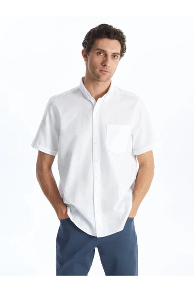 Рубашка мужская Regular Fit из смеси льна LC WAIKIKI