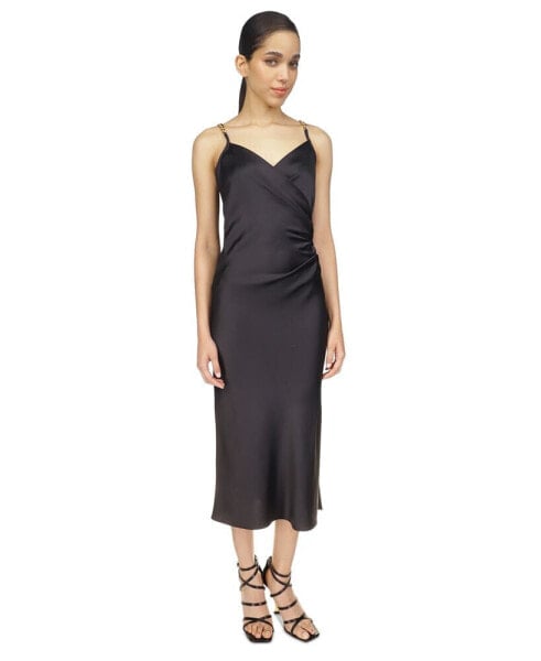 Women's Solid Chain Slip Dress