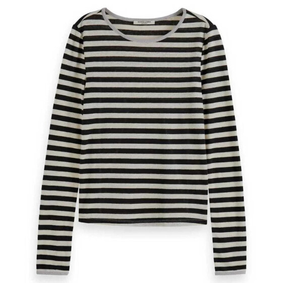 SCOTCH & SODA Striped With Lurex Binding long sleeve T-shirt