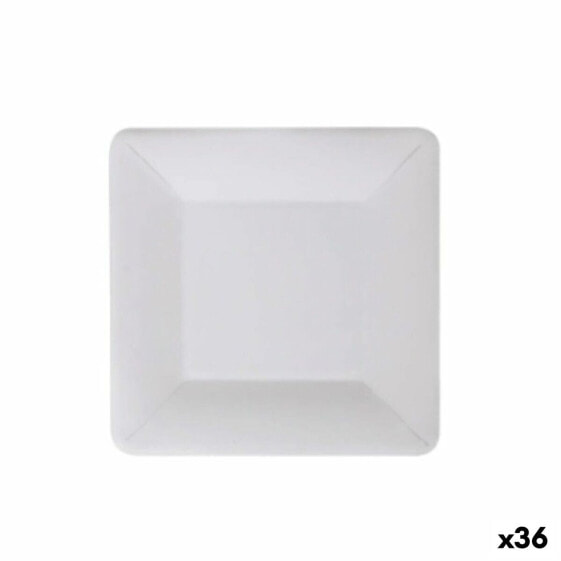 Посуда одноразовая Algon Набор квадратный белый из картона 18 см (36 штук)