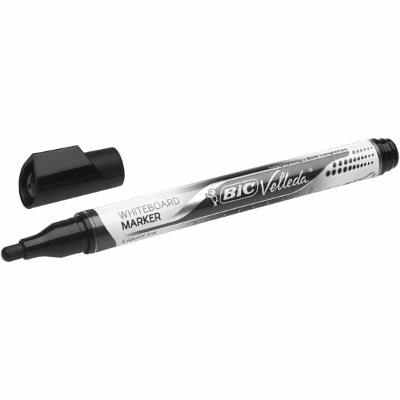 Marker pen/felt-tip pen Bic Velleda Black (12 Pieces)