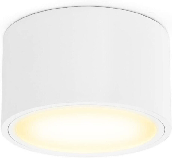 KYOTECH LED Surface-Mounted Ceiling Light Flat with LED GX53 230 V 6 W Warm White 3000 K Ceiling Spotlight Diameter 95 x 55 mm Black Round [Energy Class F]