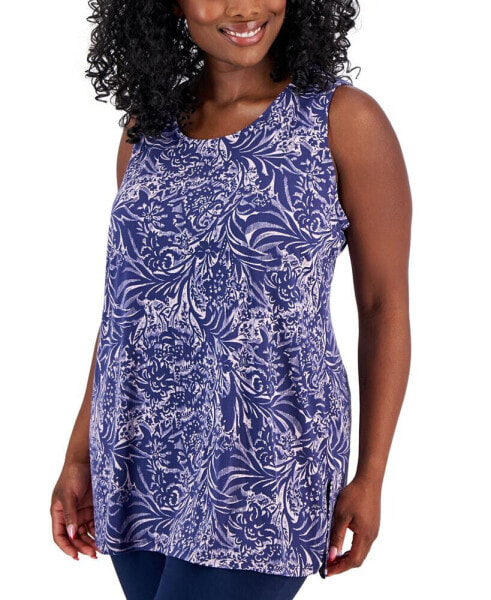 Plus Size Kassia Printed Knit Tank Top, Created for Macy's