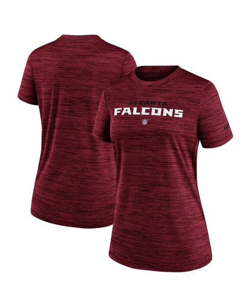 Women's Red Atlanta Falcons Sideline Velocity Performance T-shirt