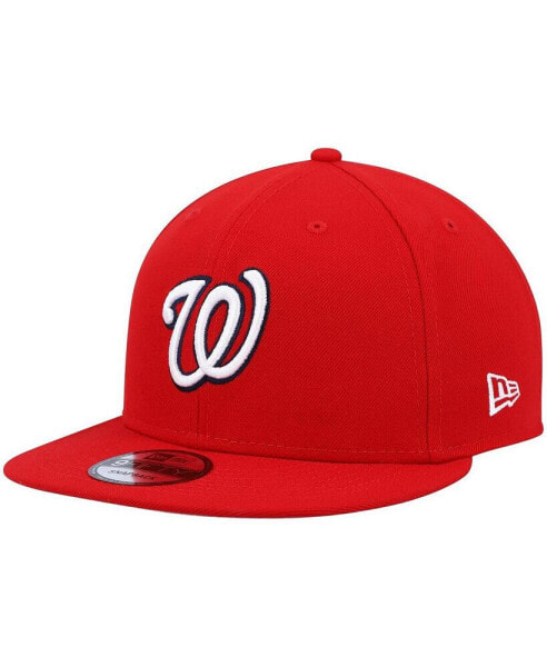 Men's Red Washington Nationals Primary Logo 9FIFTY Snapback Hat