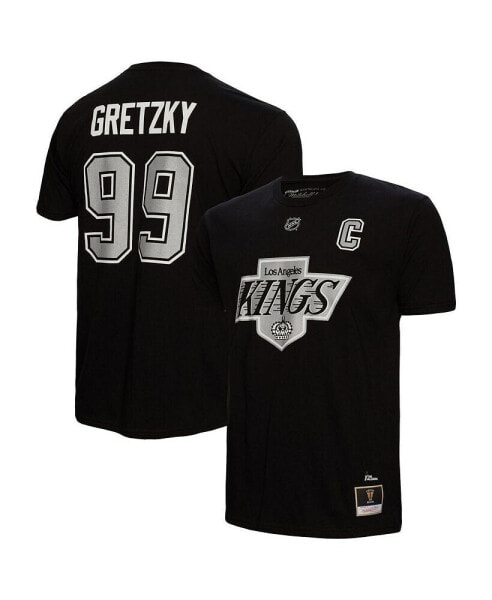 Men's Wayne Gretzky Black Los Angeles Kings Name and Number T-shirt