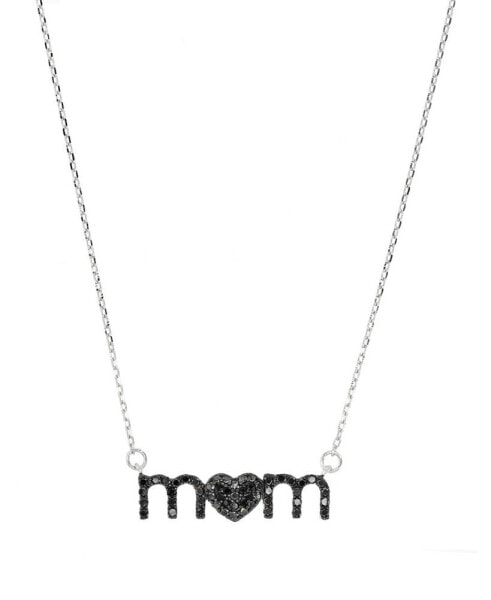 Macy's spinel "Mom" Necklace (1/2 ct. t.w.) in Sterling Silver