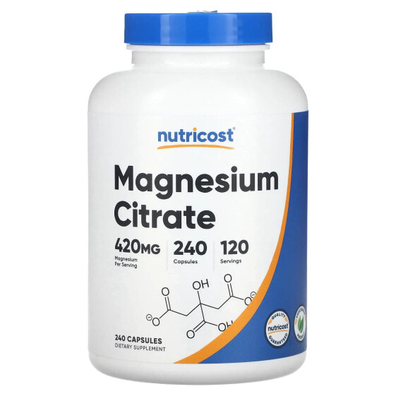 Magnesium Citrate, 420 mg, 240 Capsules (105 mg per Capsule)