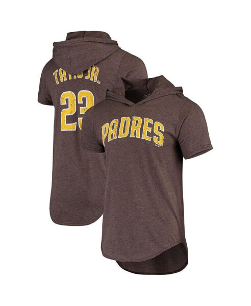 Men's Fernando Tatis Jr. Heathered Brown San Diego Padres Softhand Player Tri-Blend Hoodie T-shirt