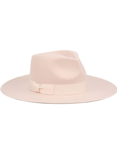 Women's Wide Brim Felt Rancher Fedora Hat