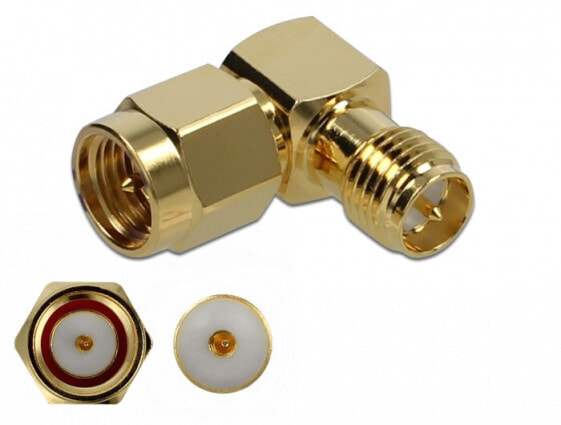 Delock 89955 - SMA - RP-SMA - Gold - Gold - 50 ? - 1.51 cm - 16.5 mm