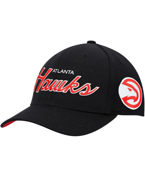 Men's Black Atlanta Hawks MVP Team Script 2.0 Stretch Snapback Hat