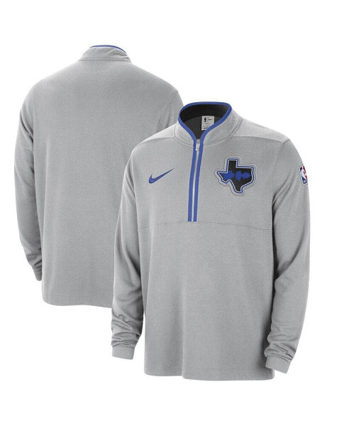 Men's Silver Dallas Mavericks 2023/24 City Edition Authentic Coaches Half-Zip Jacket