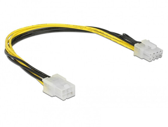 Delock 85535 - 0.3 m - PCI-E (6-pin) - PCI-E (8-pin) - Male - Female - Straight
