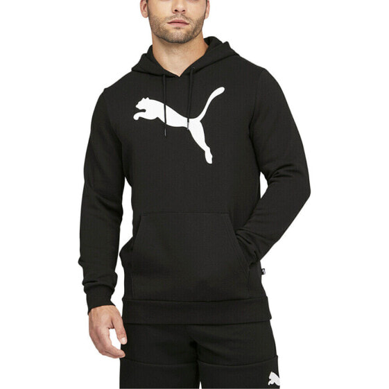 Puma Cat Logo Pullover Hoodie Mens Black Casual Outerwear 67271201