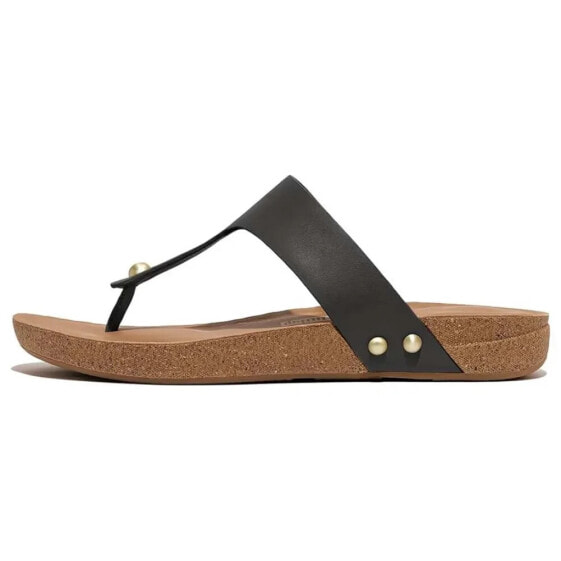 FITFLOP Iqushion Leather Toe-Post Slides