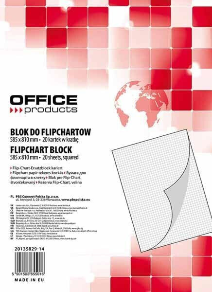 Канцелярские товары для школы Office Products Блоки для Flipchart 58.5 x 81 см, 20 листов