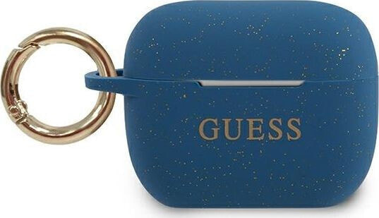 Guess Etui ochronne GUACAPSILGLBL Silicone Glitter do AirPods Pro granatowe