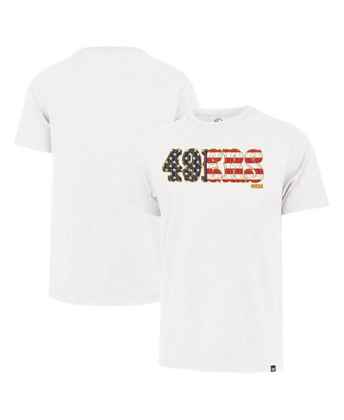 Men's White San Francisco 49ers Flag Script Franklin T-Shirt