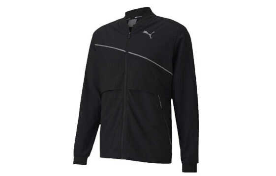 Puma 反光跑步拉链夹克外套 男款 黑色 / Трендовая куртка Puma Trendy_Clothing Featured_Jacket 51937001