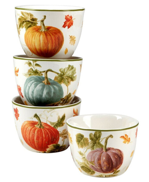 Autumn Harvest Ice Cream Bowl, Set of 4