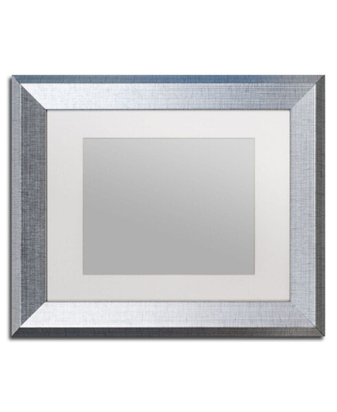Trademark Fine Art Heavy Duty Silver Frame with White Mat - 11" x 14"