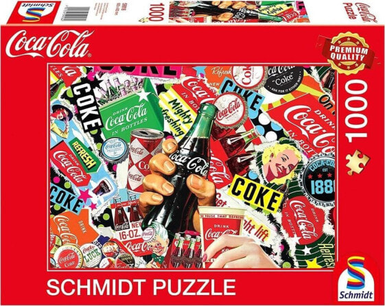 Schmidt Spiele Puzzle PQ 1000 Coca-Cola Reklama G3