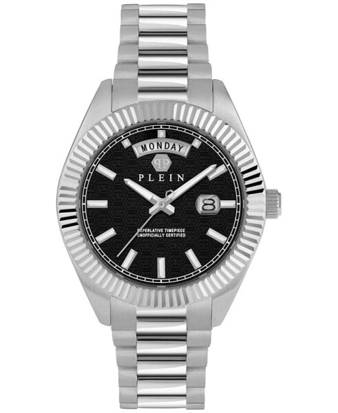 Men's Date Superlative Stainless Steel Bracelet Watch 42mm