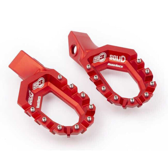 S3 PARTS Solid Hard Rock wide footpegs