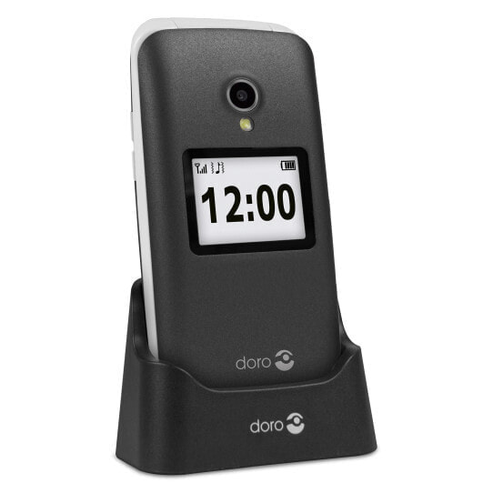 Мобильный телефон Doro Clamshell 2424 - 6.1 см (2.4") - 3 МП - Bluetooth - 800 мАч - серый, серебристый